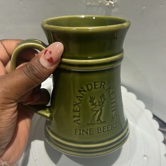 two Vintage Alexander Keith's Fine Beers Pottery Beer Ceramic Mug - Picture 2 of 4
